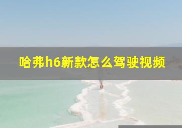 哈弗h6新款怎么驾驶视频