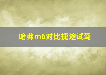 哈弗m6对比捷途试驾