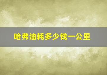 哈弗油耗多少钱一公里