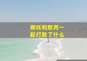 哪吒和敖丙一起打败了什么