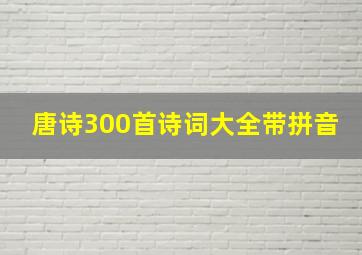 唐诗300首诗词大全带拼音