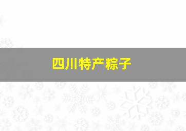 四川特产粽子