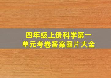 四年级上册科学第一单元考卷答案图片大全