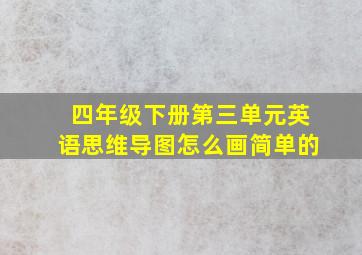 四年级下册第三单元英语思维导图怎么画简单的