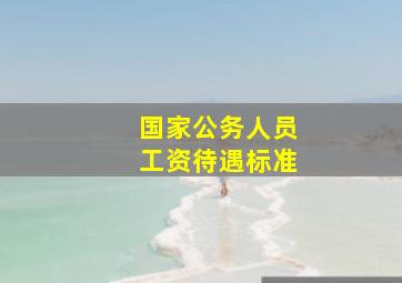 国家公务人员工资待遇标准