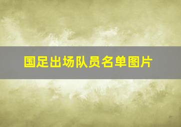 国足出场队员名单图片