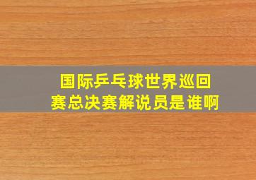 国际乒乓球世界巡回赛总决赛解说员是谁啊