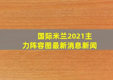 国际米兰2021主力阵容图最新消息新闻