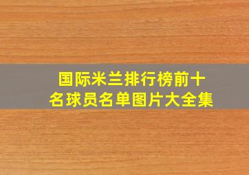 国际米兰排行榜前十名球员名单图片大全集