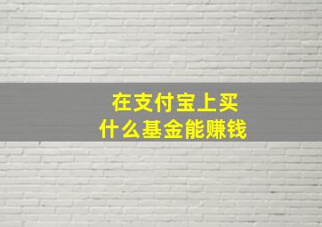 在支付宝上买什么基金能赚钱