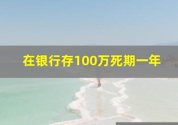 在银行存100万死期一年