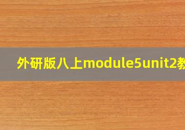 外研版八上module5unit2教案