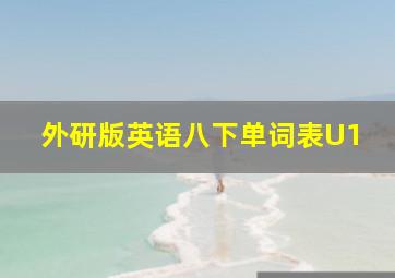 外研版英语八下单词表U1