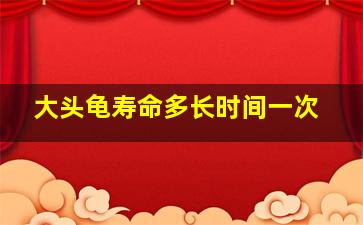 大头龟寿命多长时间一次