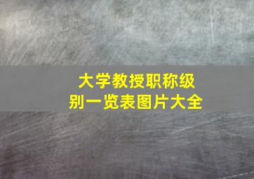 大学教授职称级别一览表图片大全