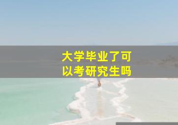 大学毕业了可以考研究生吗