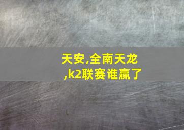 天安,全南天龙,k2联赛谁赢了