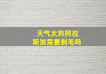 天气太热阿拉斯加需要剃毛吗