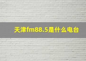 天津fm88.5是什么电台