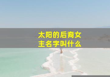 太阳的后裔女主名字叫什么