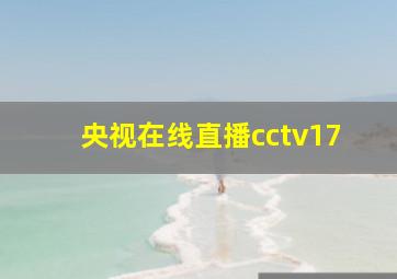 央视在线直播cctv17