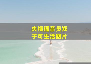 央视播音员郑子可生活图片