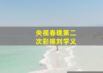 央视春晚第二次彩排刘学义