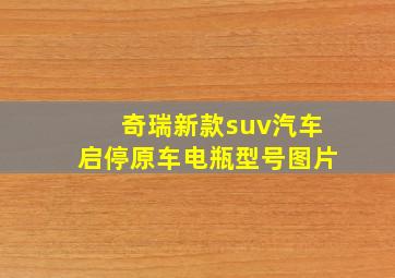 奇瑞新款suv汽车启停原车电瓶型号图片