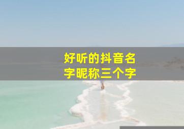 好听的抖音名字昵称三个字