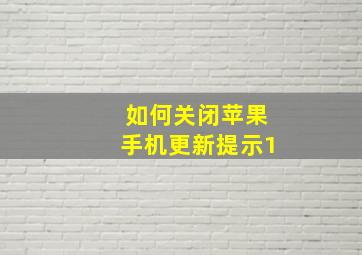 如何关闭苹果手机更新提示1