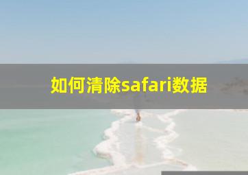 如何清除safari数据