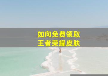 如向免费领取王者荣耀皮肤