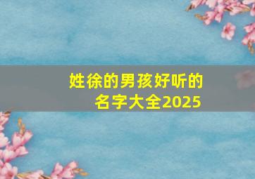 姓徐的男孩好听的名字大全2025