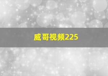 威哥视频225