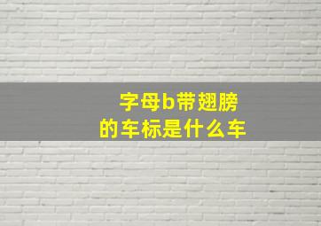 字母b带翅膀的车标是什么车