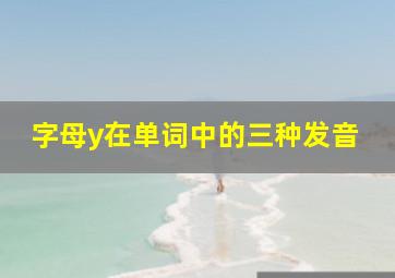 字母y在单词中的三种发音