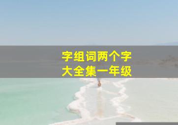 字组词两个字大全集一年级