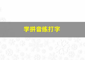 学拼音练打字