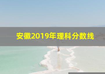 安徽2019年理科分数线