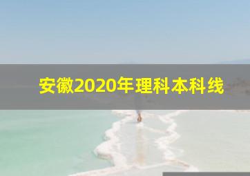 安徽2020年理科本科线