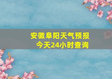 安徽阜阳天气预报今天24小时查询