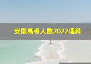 安徽高考人数2022理科