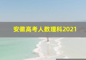 安徽高考人数理科2021