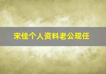 宋佳个人资料老公现任