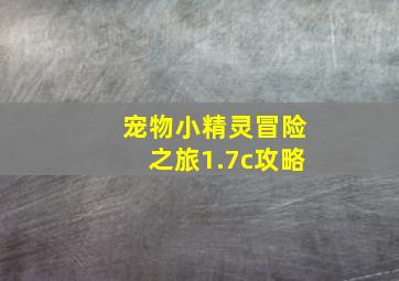 宠物小精灵冒险之旅1.7c攻略