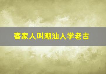 客家人叫潮汕人学老古