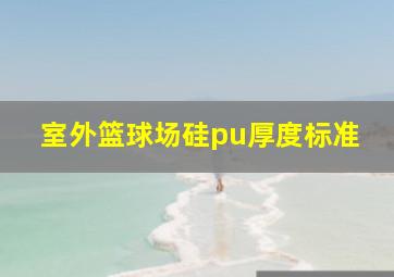 室外篮球场硅pu厚度标准