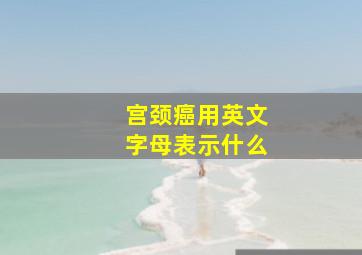 宫颈癌用英文字母表示什么