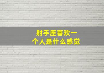 射手座喜欢一个人是什么感觉