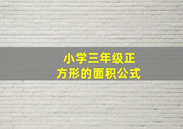 小学三年级正方形的面积公式